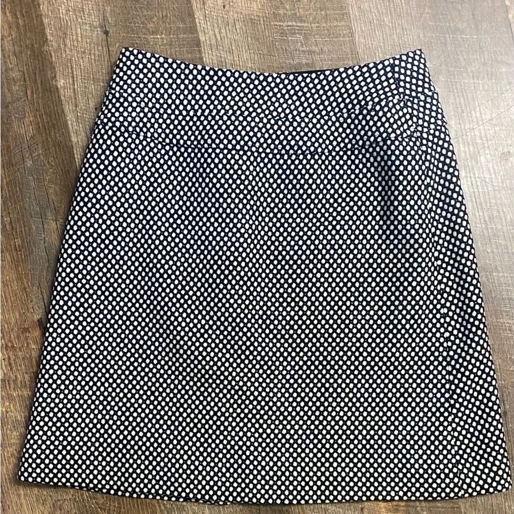 Talbots Monochrome Polka Dot Mini Skirt